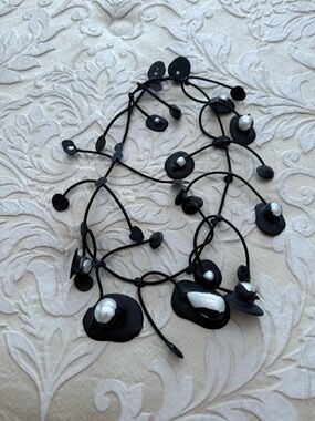 Black and White Statement Necklace - Contemporary Women’s Jewelry